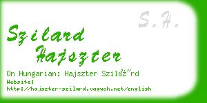 szilard hajszter business card